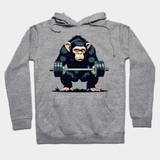 monkey lifting weight Hoodie